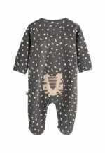 3-Pack Ribbed Cotton 'Little Roar' Zip-Up Rompers - Image 5