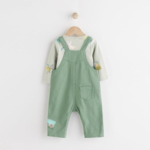 Charming Farm Theme Embroidered Dungaree and Top Set - Image 2