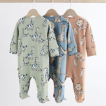 Soft & Snuggle 3-Pack Animal Print Footie Sleepsuits - Image 12
