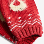 Baby Festive Red Reindeer Knit Jumper and Fair Isle Leggings Set - Image 4