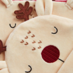 Cozy Newborn Reindeer Character velvet Romper & Hat Set - Image 3