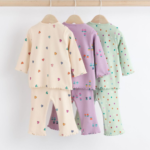 Soft Newborn Ribbed Heart Print Pyjama Set - Image 2