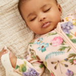 Vibrant Floral Print Navy Teddy Fleece Romper - Image 2