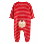 Festive Pudding Character Velvet Romper with Hat Set - Image 2