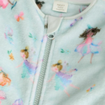 Charming Fairy Print Super Soft Fleece Footed Sleepsuit - Image 4