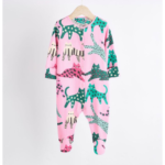Wild Cats Ribbed Footie Romper 3-Pack - Image 2
