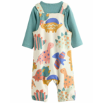 Dino-Mite Adventure Dungaree & Ribbed Bodysuit Set
