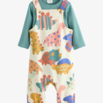 Dino-Mite Adventure Dungaree & Ribbed Bodysuit Set - Image 2