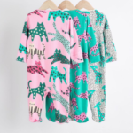 Wild Cats Ribbed Footie Romper 3-Pack - Image 3