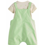 Mint Fresh Dungaree & Printed Bodysuit Set - Image 2