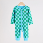 3-Pack Bold Stripe & Checkered Ribbed Rompers - Image 4