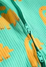 Cozy Rib-Knit 3-Pack Dinosaur Print Footie Rompers - Image 6