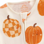 Happy Pumpkin Print Zip-Up Romper - Image 3