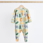 3-Pack Soft Floral Footie Rompers with Peter Pan Collar - Image 4