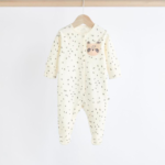 4-Pack Unisex Safari & Panda Print Footie Rompers - Image 3