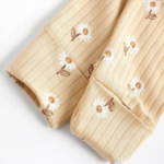 Chic Floral Wrap Footie Romper 3-Pack - Neutral Tones - Image 4