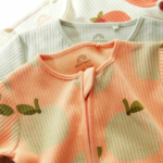 Autumn Orchard Apple Print Ribbed Romper 3-Pack - Image 2