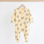 4-Pack Unisex Safari & Panda Print Footie Rompers - Image 4