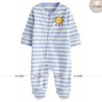 Soft Touch Striped Elephant & Car Footie Rompers 3-Pack - Image 3