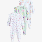 Enchanted Garden Butterfly & Floral Footie Romper 3-Pack