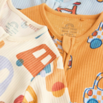 Traffic Jam Ribbed Car Print Footie Rompers 3-Pack - Image 6