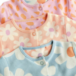 Sweet Daisy Print & Spot Footie Romper 3-Pack - Image 5