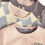 Sweetheart Diamond & Heart Ribbed Romper 3-Pack - Image 6