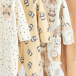 4-Pack Unisex Safari & Panda Print Footie Rompers - Image 7