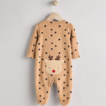 Festive Reindeer Velvet Jumpsuit & Hat Set - Image 6