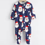 Whimsical Fa La La Christmas Zip-Up Romper - Image 4
