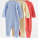 Essential Comfort Plain Footie Romper 3-Pack - Multi-Color - Image 2