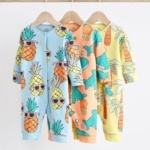 Tropical Vibes Ribbed Footie Romper 3-Pack - Multi-Print