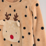 Festive Reindeer Velvet Jumpsuit & Hat Set - Image 4