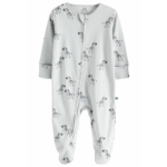 Safari Chic Ribbed Footie Romper 3-Pack - Zip Closure - Image 3