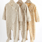 Chic Floral Wrap Footie Romper 3-Pack - Neutral Tones