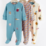 Orchard Blooms Appliqué & Floral Footie Romper 3-Pack