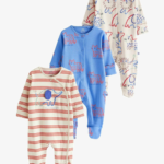 Cool Safari Leopard & Elephant Footie Romper 3-Pack