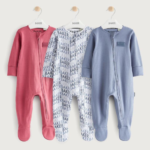 Premium Zip-Up Footie Pajamas 3-Pack Set