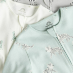 Safari Chic Ribbed Footie Romper 3-Pack - Zip Closure - Image 5