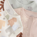 Abstract Forest Ribbed Footie Romper 3-Pack - Neutral Prints - Image 5