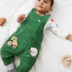 Farmyard Corduroy Dungaree & Top Set - Image 2
