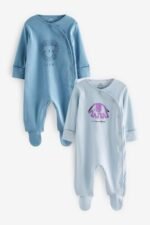 Pastel Ribbed Footless Jumpsuit 3-Pack - Zip Access - Image 2